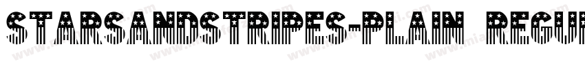 StarsAndStripes-Plain Regular字体转换